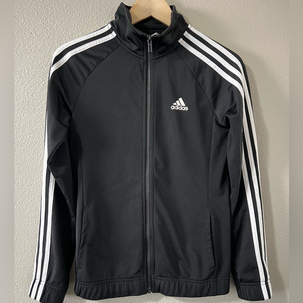 Adidas Black Jacket with Iconic Logo